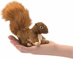 Folkmanis Puppets - 2735 | Mini Red Squirrel Finger Puppet
