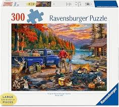 Ravensburger - 12001838 | Sunset Lake 300 PC Puzzle