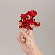 Folkmanis Puppets - 2767 | Mini Red Octopus Finger Puppet