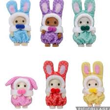 Calico Critters - CC2368 | Cutie Collectibles - Colorful Bunny Costumes Babies