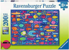 Ravensburger - 12004305 | Funny Fish Friends 200 PC Puzzle
