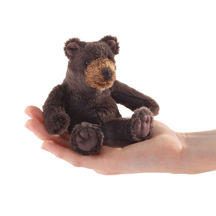 Folkmanis Puppets - 8016 | Mini Brown Bear Finger Puppet
