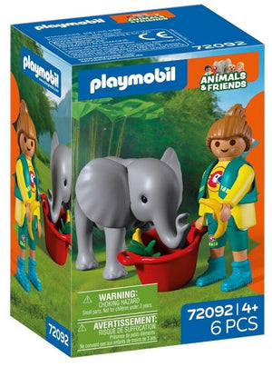 Playmobil - 72092 | Animals & Friends - Baby Elephant & Zookeeper