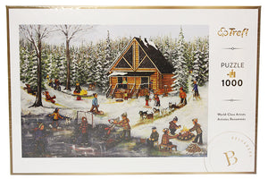 Trefl - 670183 | Winter at the Log Cabin by Christine Genest - 1000 Piece Puzzle