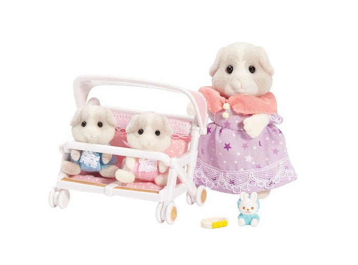 Calico Critters - CC2625 | Patty & Paden's Double Stroller Set