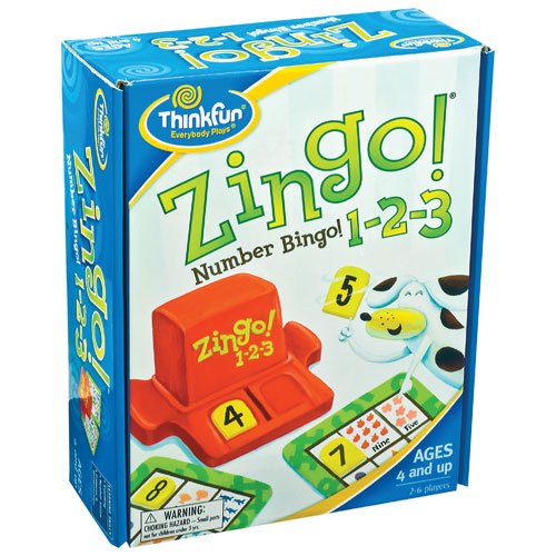 ThinkFun - 077037 | Zingo 1-2-3 Number Bingo