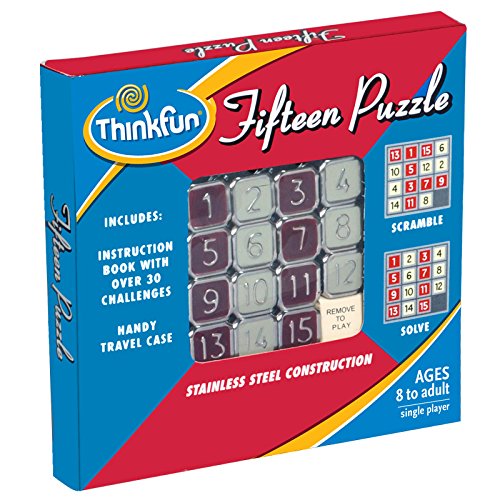 ThinkFun - 04900 | Fifteen Puzzle: Stainless Steel Construction