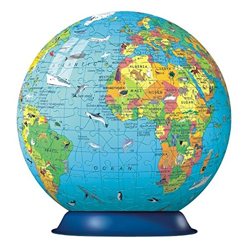 Ravensburger - 12338 | Children's World Globe - 180 Piece 3D Puzzle
