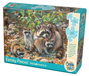 Cobble Hill - 54607 | Raccoon Family (350 Piece Family Puzzle)