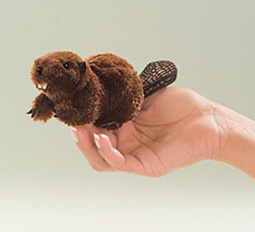 Folkmanis Puppets - 2651 | Mini Beaver Finger Puppet