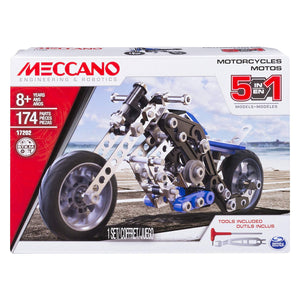 Meccano - 6036044 | Motorcycle 5 in 1 Model Set