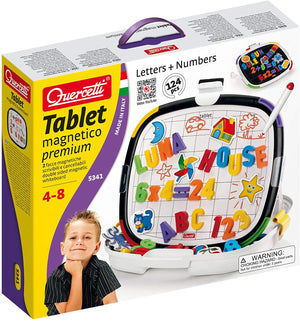 Quercetti - 053416 | Tablet Letters & Numbers (Magnetico Premium)