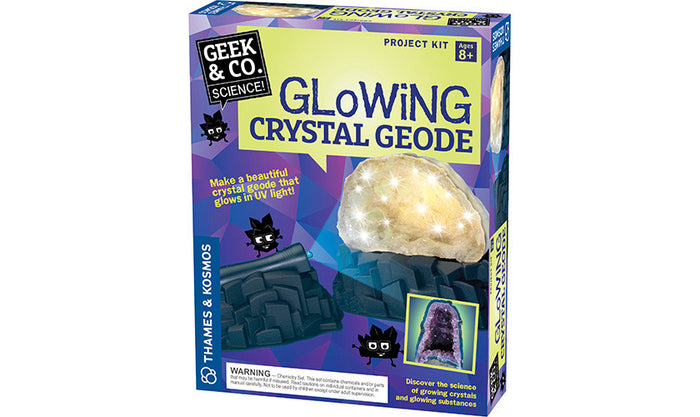 Thames & Kosmos - T550022 | Geek & Co. Science: Glowing Crystal Geode Science Kit