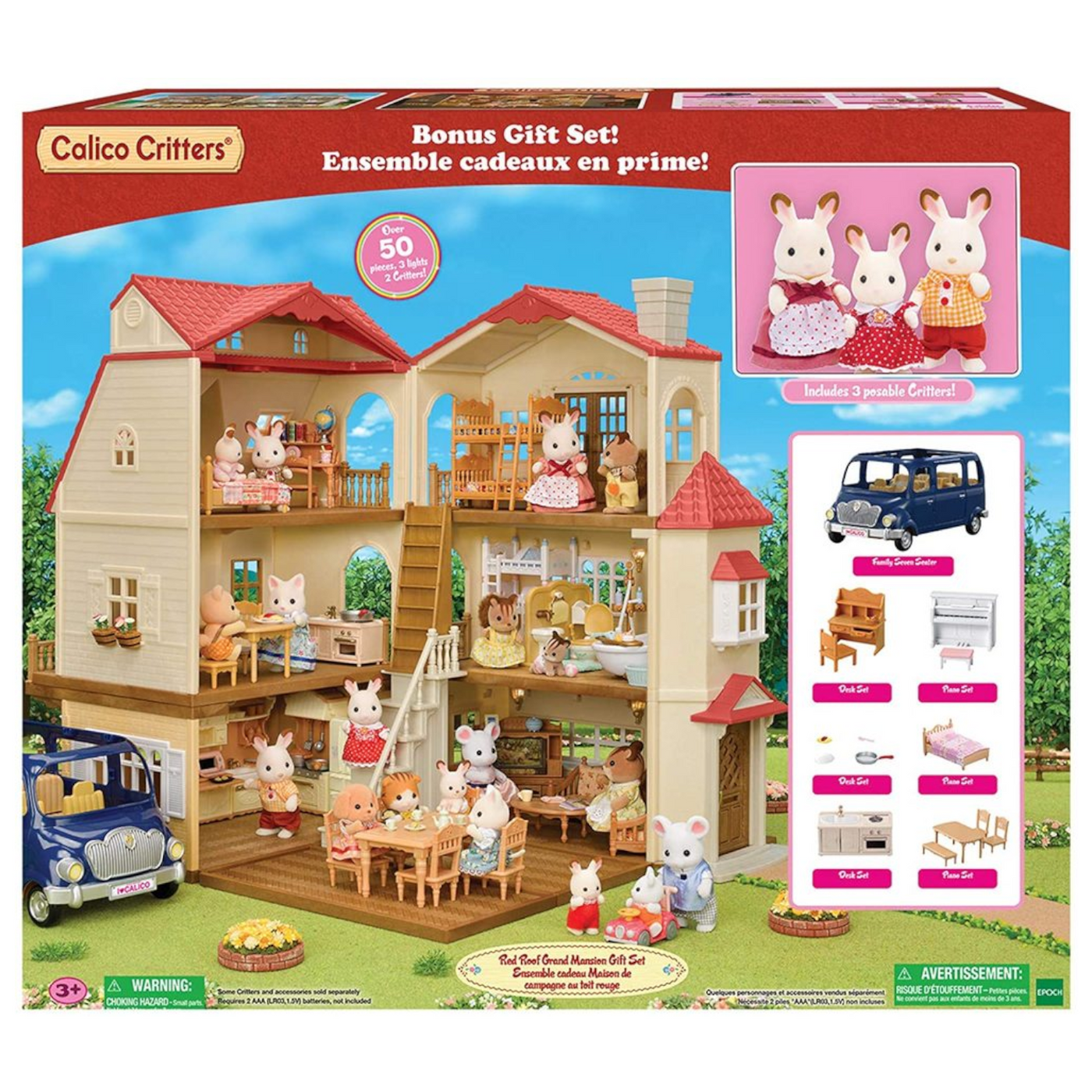 Calico Critters CF1872 Red Roof Grand Mansion Gift Set