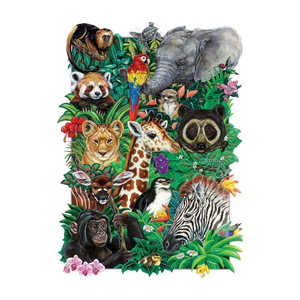 Cobble Hill - 54643 | Safari Babies - 350 Pieces Family Puzzle