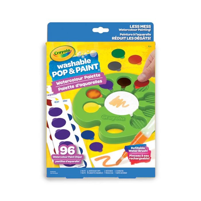 Crayola - 54-6251 | Crayola - Washable Pop & Paint Watercolour Palette