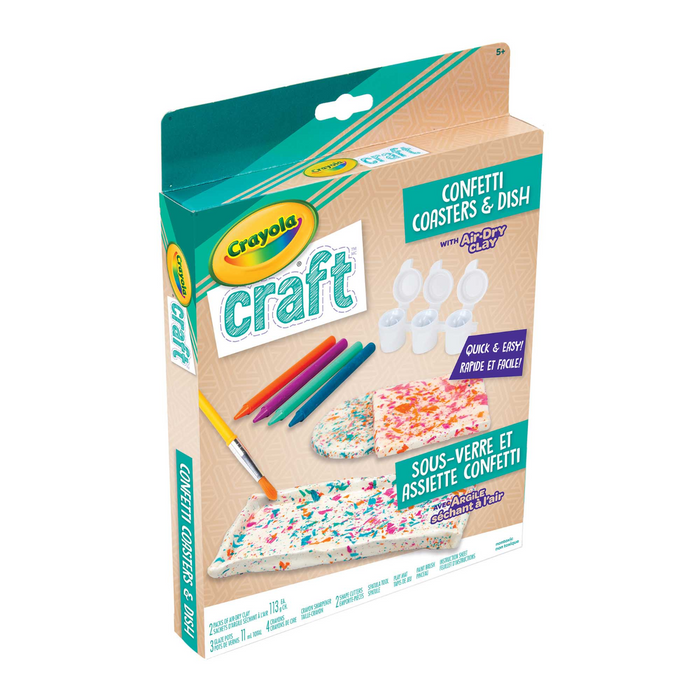 Crayola - 52550 | Air Dry Clay Confetti Coasters