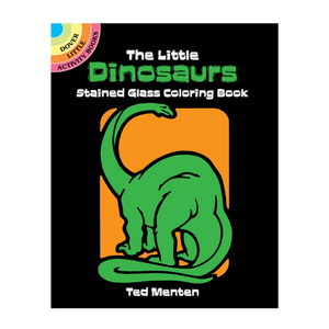 Products Dover Storybooks - 26049 | The Little Dinosaurs Stained Glass Coloring Book by Ted Menten