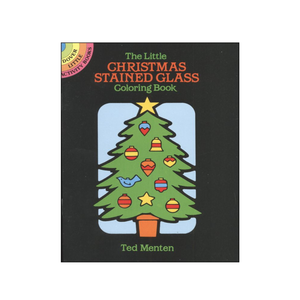 Products Dover Storybooks - 25734 | Menten - The Little Christmas Stained Glass Coloring Book