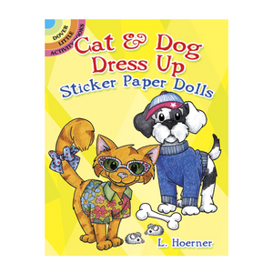 Dover Storybooks - 79371 | Cat & Dog Dressup Sticker Paper Doll - Hoerner