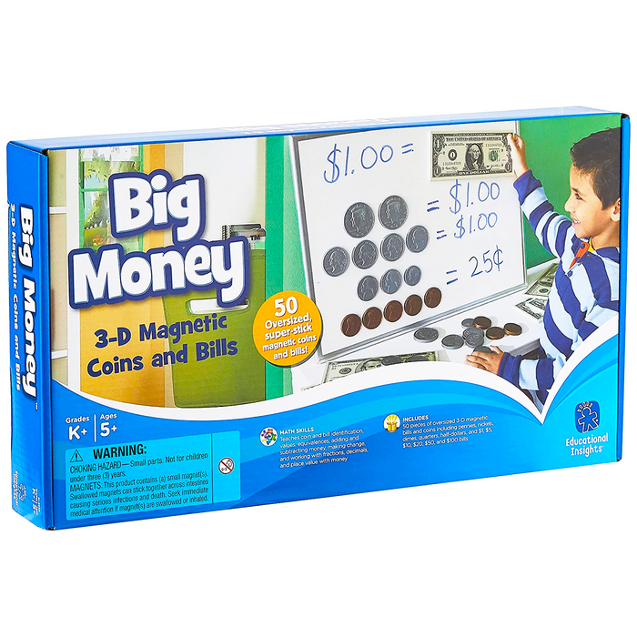Educational Insights - EI3063 | Big Money Magnetic Coins & Bills