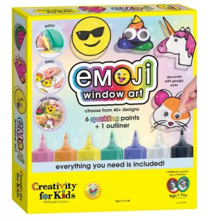 Creativity for Kids - 6176000 | Emoji Window Art - Paint Activity Set