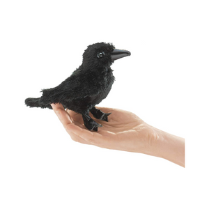 Folkmanis Puppets - 2698 | Mini Raven - Finger Puppet
