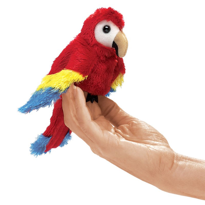 Folkmanis Puppets - 2723 | Mini Scarlet Macaw Finger Puppet