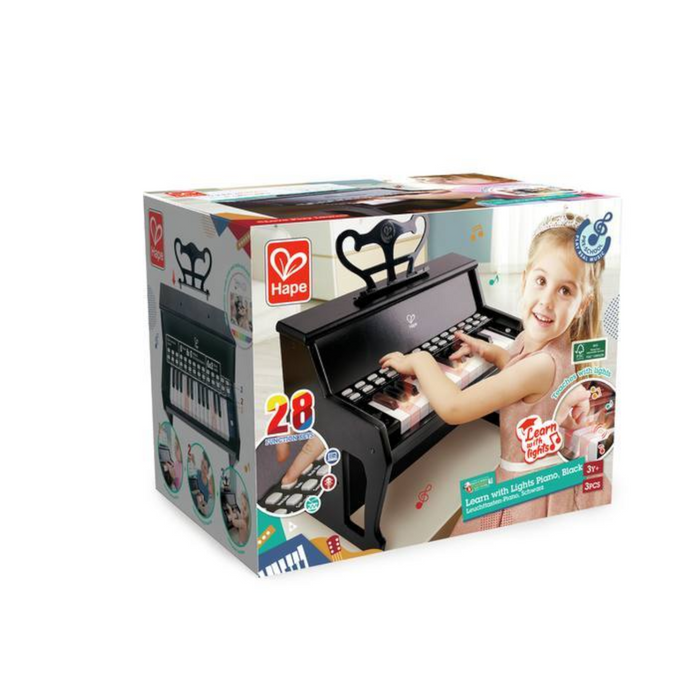 Hape - E0627 | Learn with Lights Piano - Black