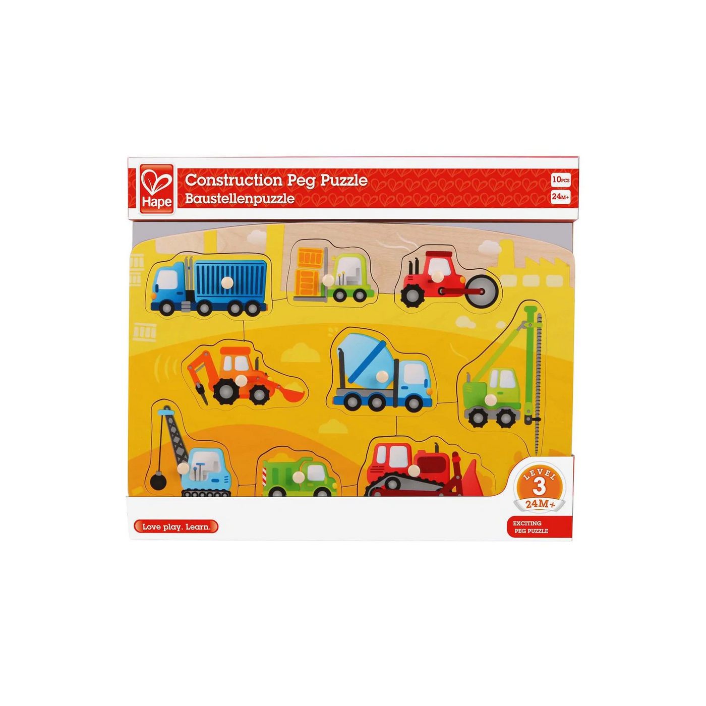 Hape E1407 Construction Peg Puzzle Castle Toys