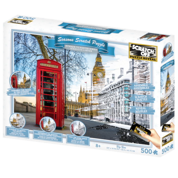 Prime3D - 42500 | 4D City Scapes Scratch Puzzle: Big Ben (500 pc)