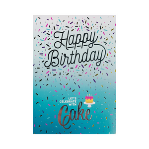 Instacake - 00003 | InstaCake - Happy Birthday Teal w/ Vanilla