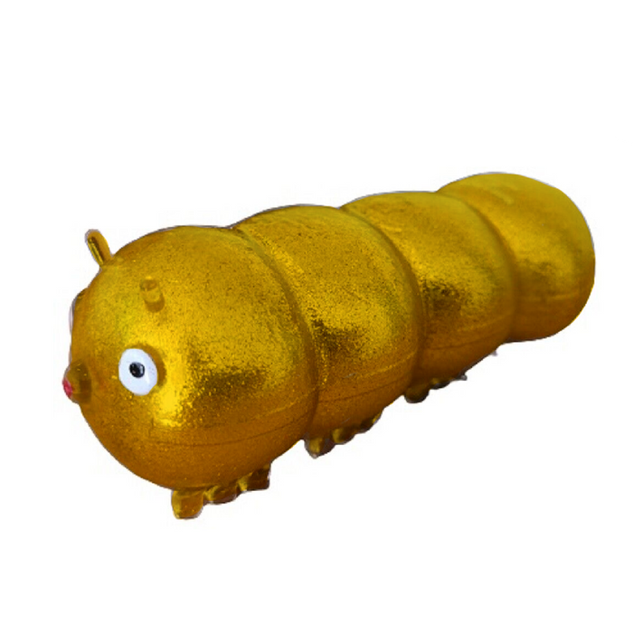 Keycraft Ltd. - NV478 | Squidgy Disco Caterpillar Glitter Grubs - Assorted (One Per Purchase)