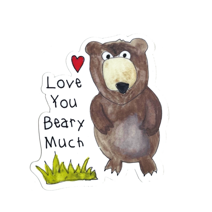 19 | Vinyl Sticker - Black Bear - Love You Beary Much