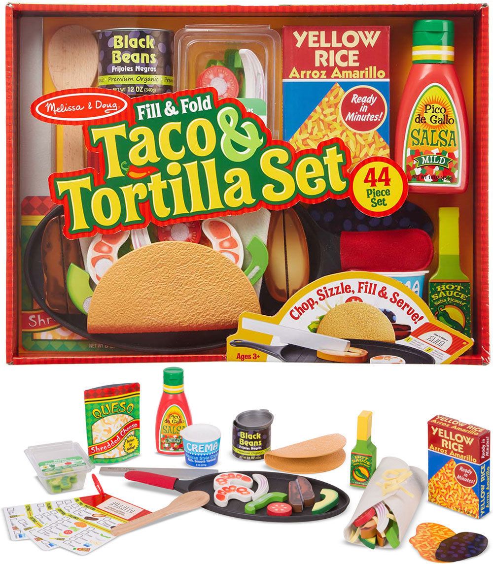 Melissa & Doug - 19370  Fill & Fold Taco & Tortilla Set – Castle Toys