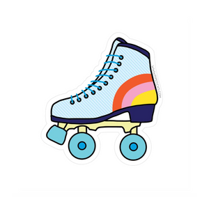 Multicolor Roller Skate Aesthetic Sticker