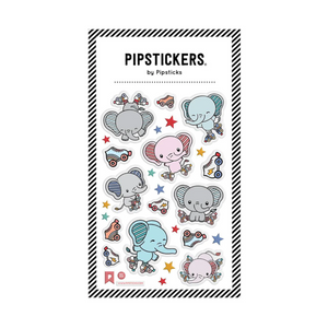 Pipsticks - AS003962 | Puffy Sticker: Skating Elephants