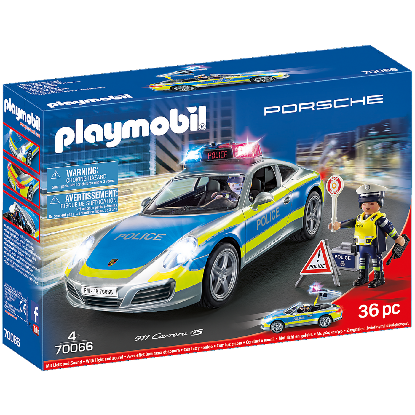 Playmobil 70066 Porsche 911 Carrera 4S Police Castle Toys
