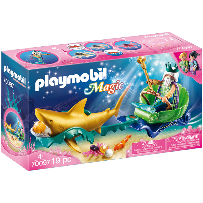Playmobil - 70097 | Magic: King of the Sea with Shark Carriage