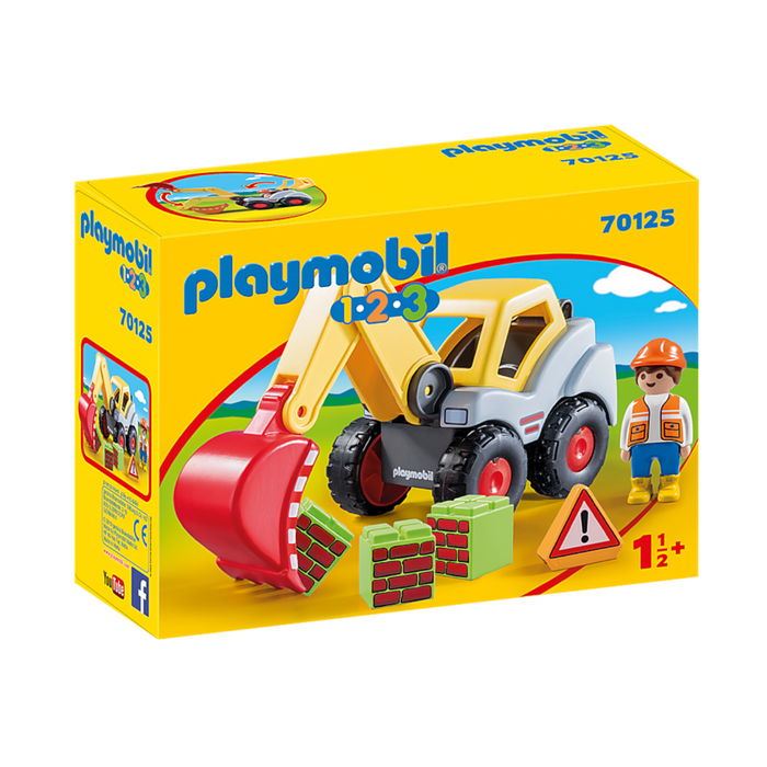 Playmobil - 70125 | 1.2.3: Shovel Excavator