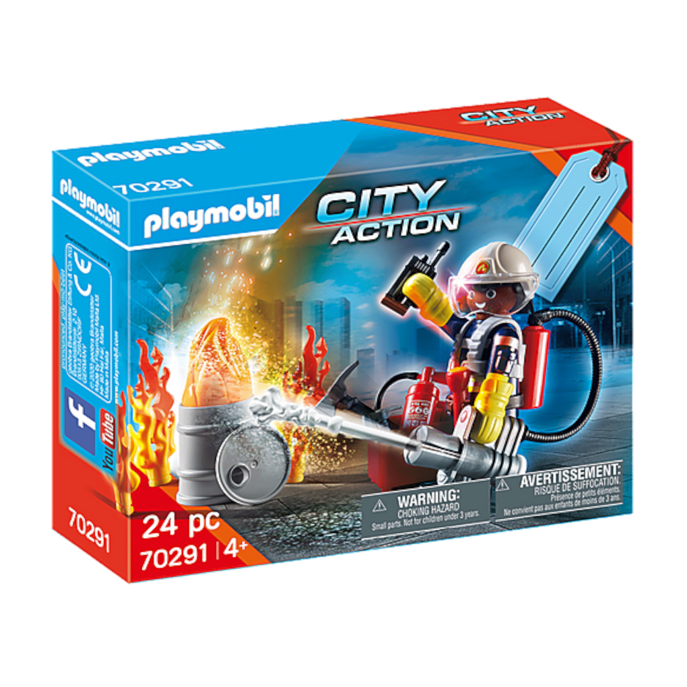 cowboy halvleder kop Playmobil - 70291 | City Action: Fire Rescue Gift Set – Castle Toys