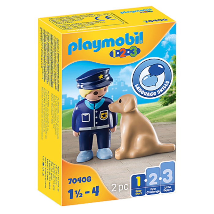Playmobil - 70408 | 1.2.3: Police Officer with Dog