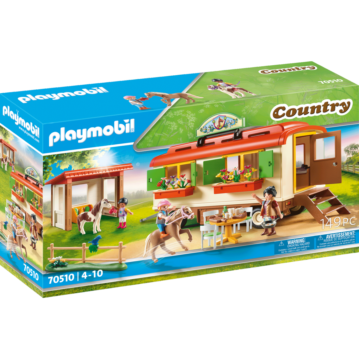 Playmobil 70510 Country Pony Shelter with Mobile Home