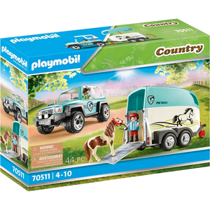 Playmobil - 70511 | Country: Car with Pony Trailer