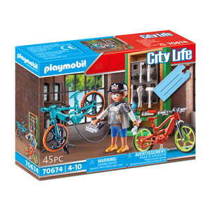 Playmobil - 70674 | City Life: Bike Workshop Gift Set
