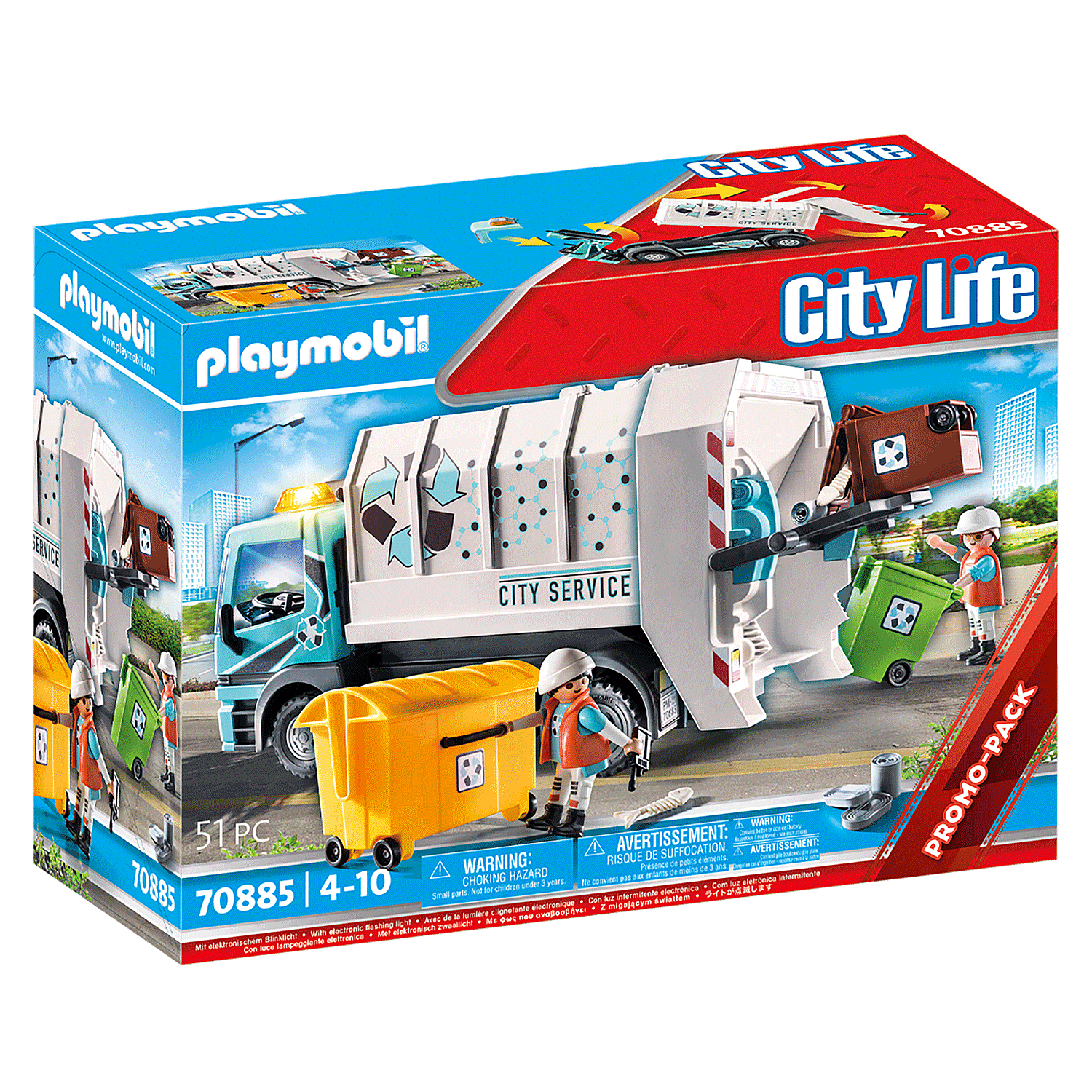 Playmobil 70885 City Life City Recycling Truck Castle Toys