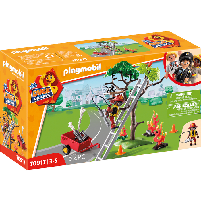 Playmobil - 70917 | Duck On Call: Fire Rescue Action: Cat Rescue