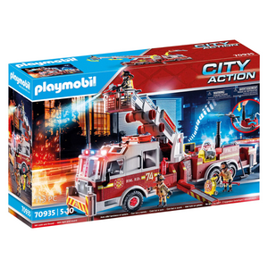 Playmobil - 70935 | City Action: Rescue Vehicles - Fire Engine with Tower Ladder