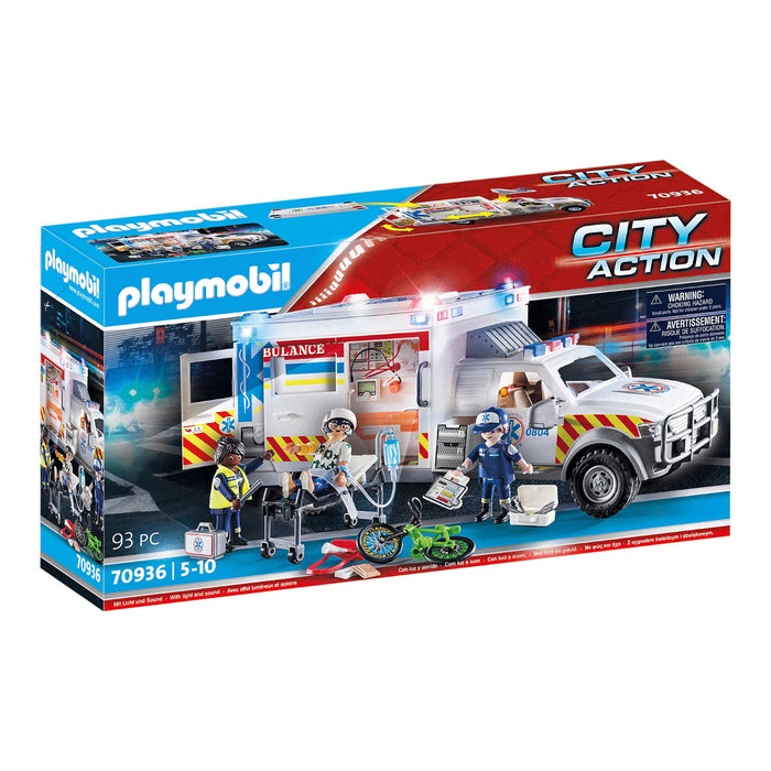 Playmobil - 70936 | City Action: Ambulance with Lights & Sounds
