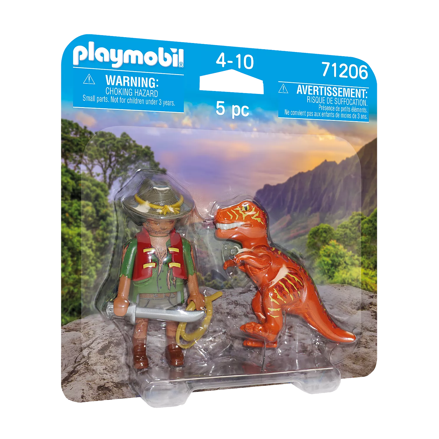 Playmobil 71206 Duo Pack Adventurer with T Rex Castle Toys